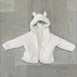 GAP Baby Pink Hooded Sweater with Ears